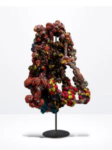 Broken Vase, 2023, African Wax Print Fabric, 67 x 126 x 60cm,